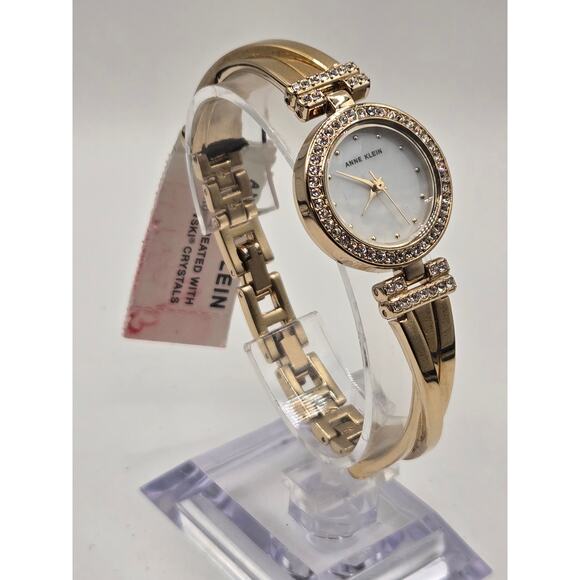 Anne Klein Women\'s Crystal Accented Bangle Watch Model AK/1868GBST main image 4